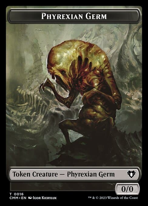 Human Soldier // Phyrexian Germ Double-Sided Token [Commander Masters Tokens] Foil