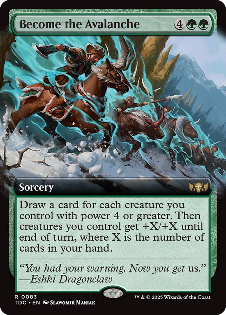 Become the Avalanche (Extended Art) (083) [Commander: Tarkir: Dragonstorm]