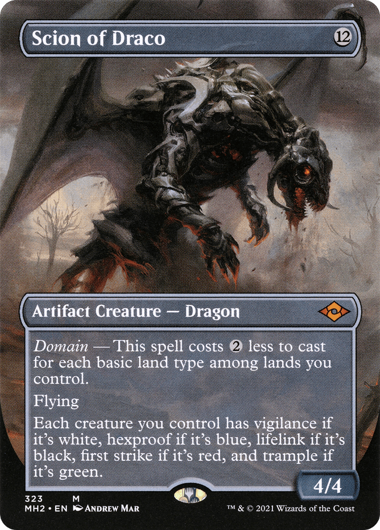 Scion of Draco (Borderless Alternate Art) [Modern Horizons 2] Foil