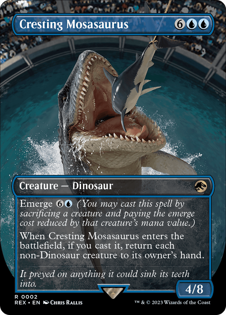 Cresting Mosasaurus (Borderless) [Jurassic World Collection] Foil