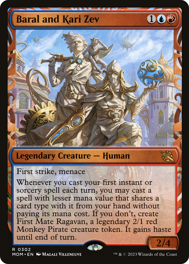 Baral and Kari Zev (Showcase Planar Booster Fun) [March of the Machine] Foil