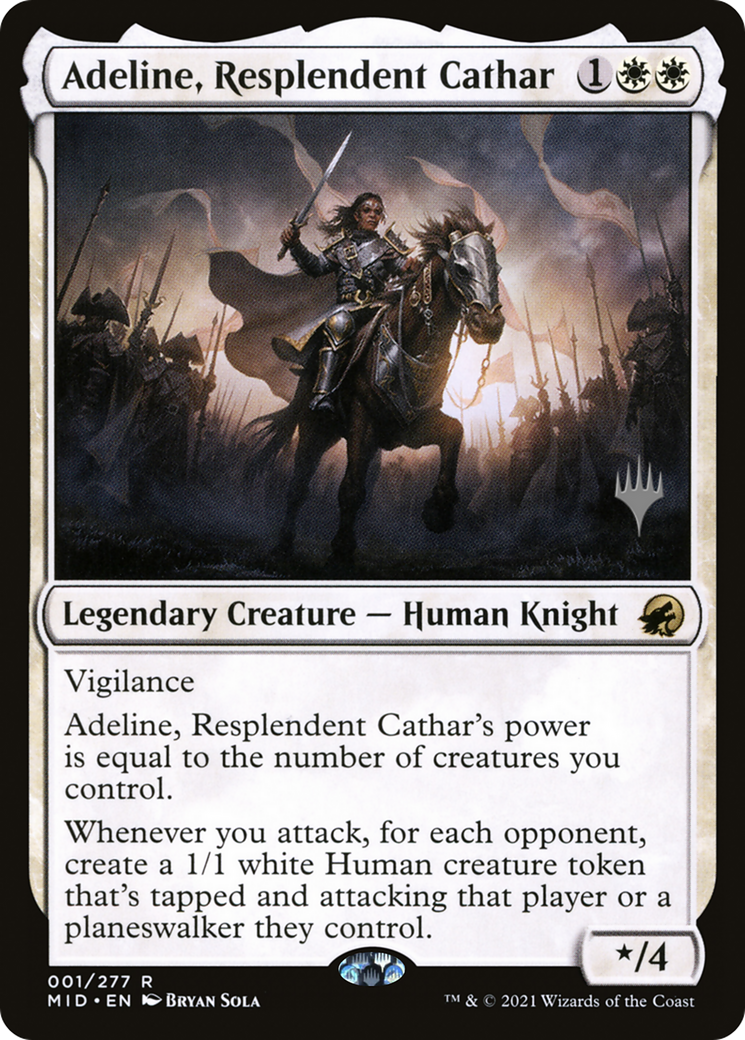 Adeline, Resplendent Cathar (Promo Pack) [Innistrad: Midnight Hunt Promos] Foil