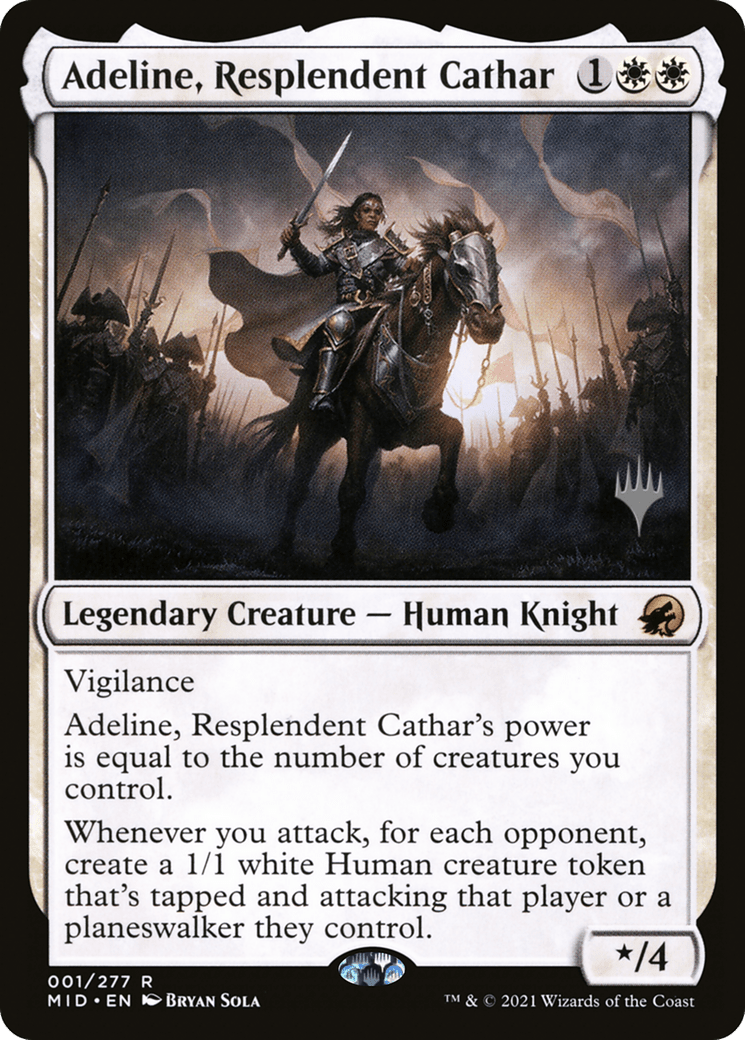 Adeline, Resplendent Cathar (Promo Pack) [Innistrad: Midnight Hunt Promos] Foil