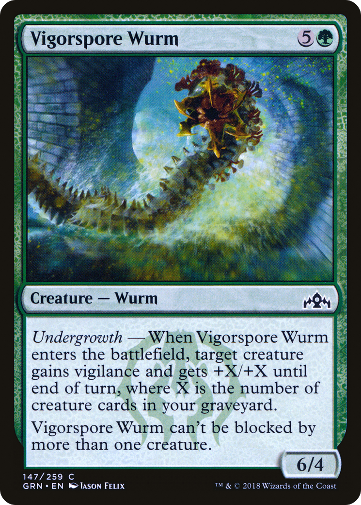 Vigorspore Wurm [Guilds of Ravnica] Foil