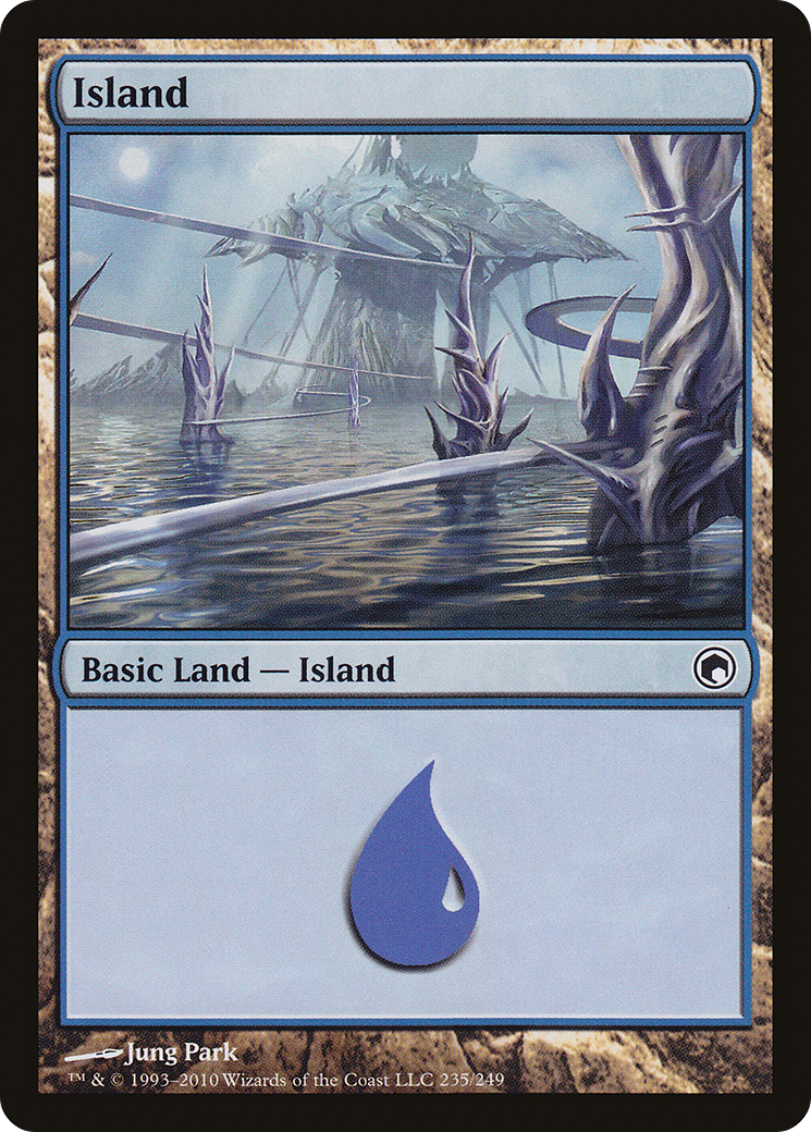 Island (235) [Scars of Mirrodin] Foil
