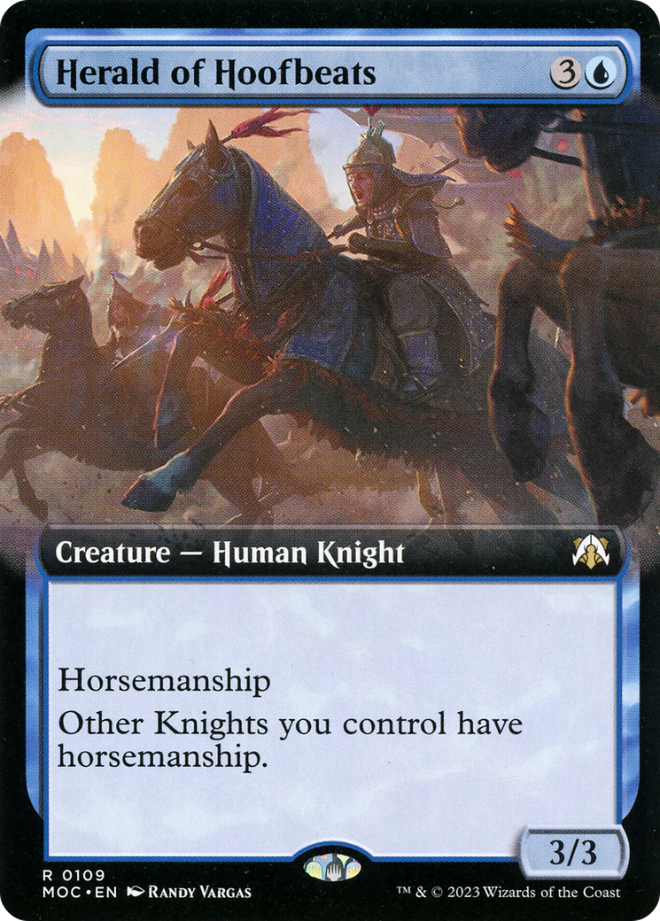 Herald of Hoofbeats (109) [March of the Machine Commander] : (Extended Art) Foil