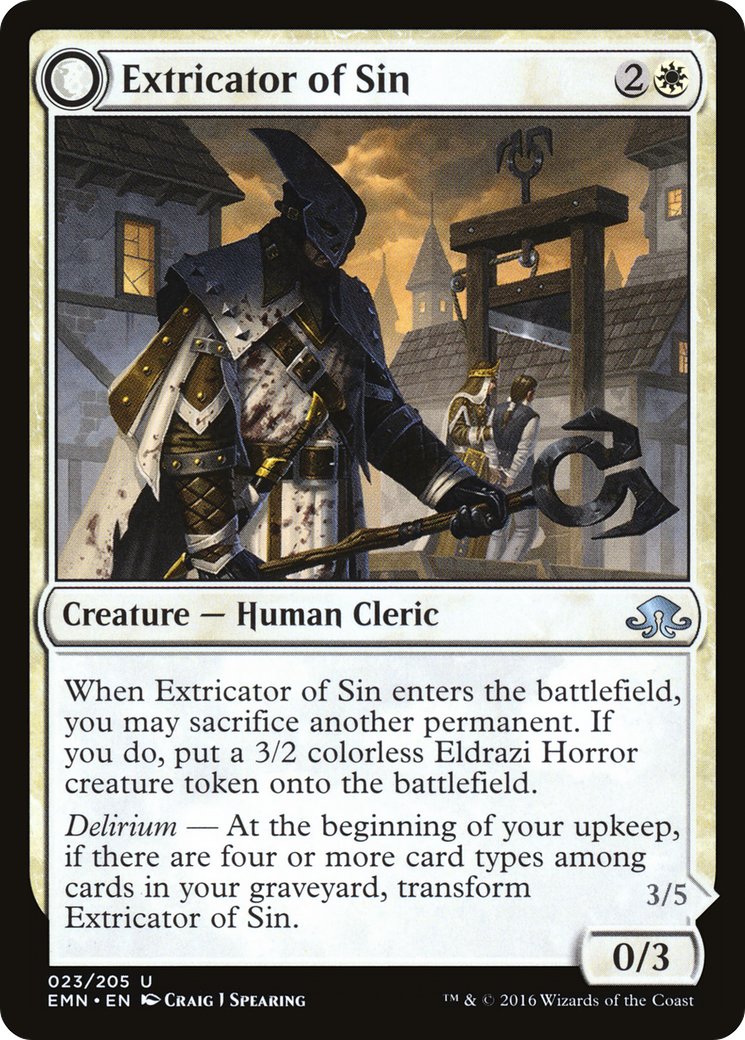 Extricator of Sin // Extricator of Flesh [Eldritch Moon] Foil