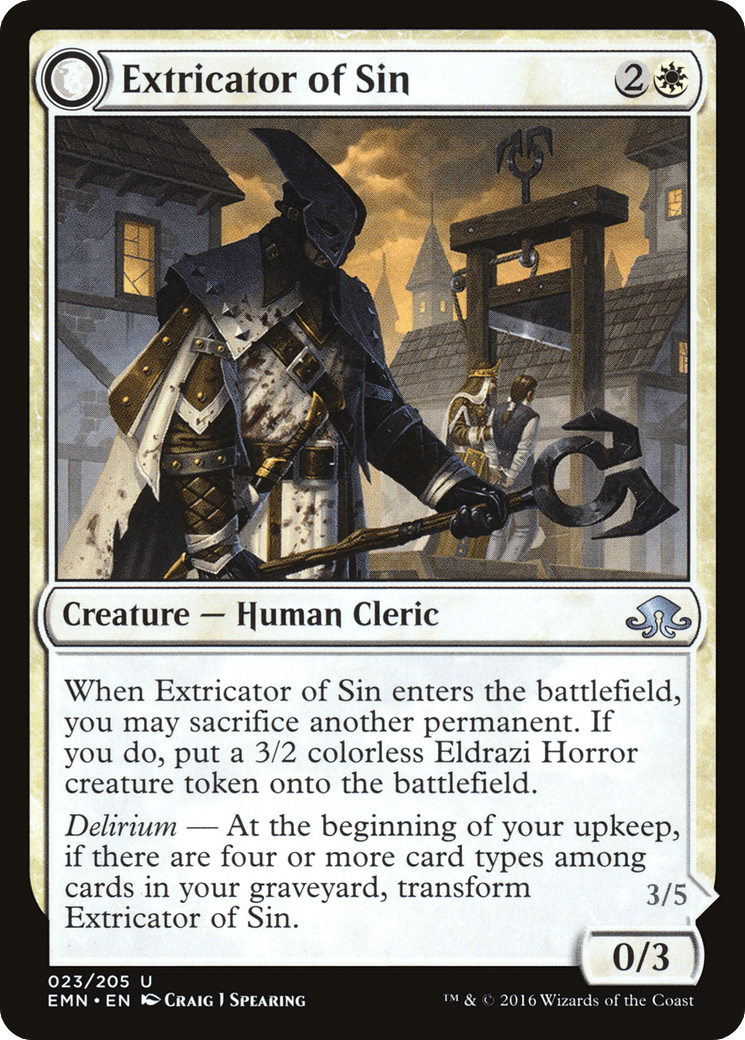 Extricator of Sin // Extricator of Flesh [Eldritch Moon] Foil