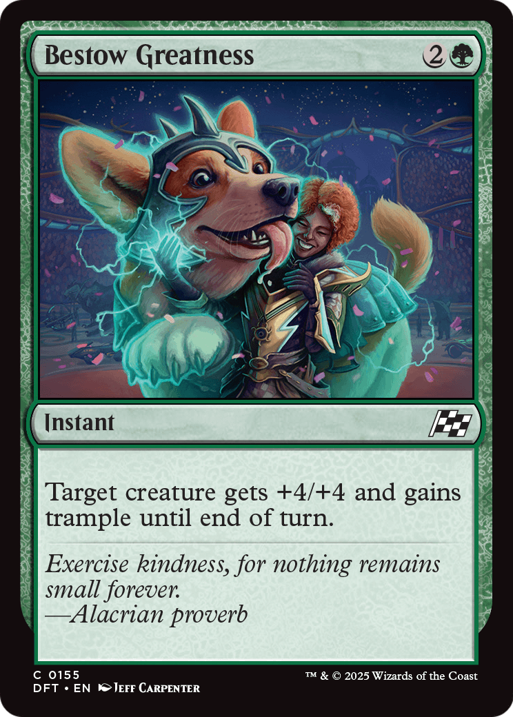 Bestow Greatness |  Foil (155) [Aetherdrift]