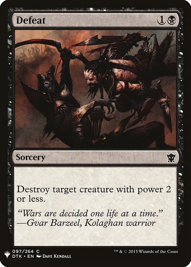 Defeat |  (DTK-97) [The List]