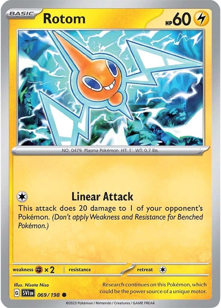 Rotom 069/198 - SV01 Scarlet & Violet Base Set Reverse Holofoil