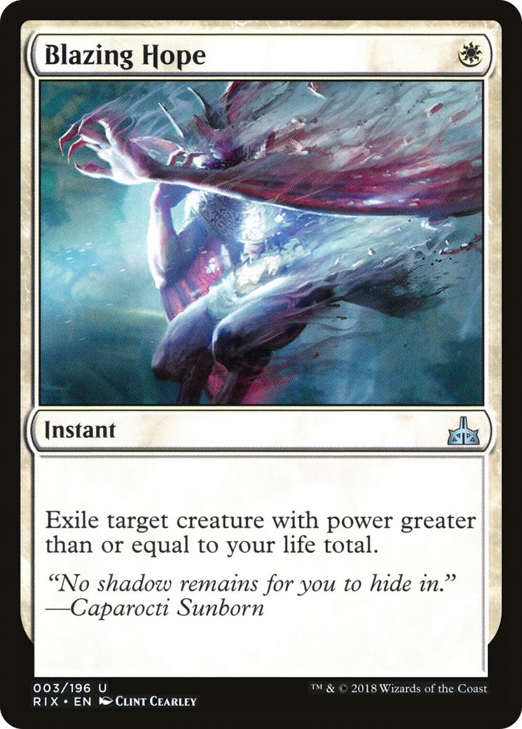 Blazing Hope [Rivals of Ixalan] Foil