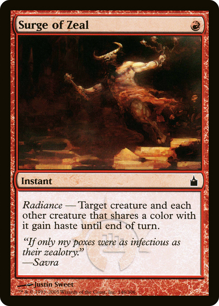 Surge of Zeal [Ravnica: City of Guilds] Foil