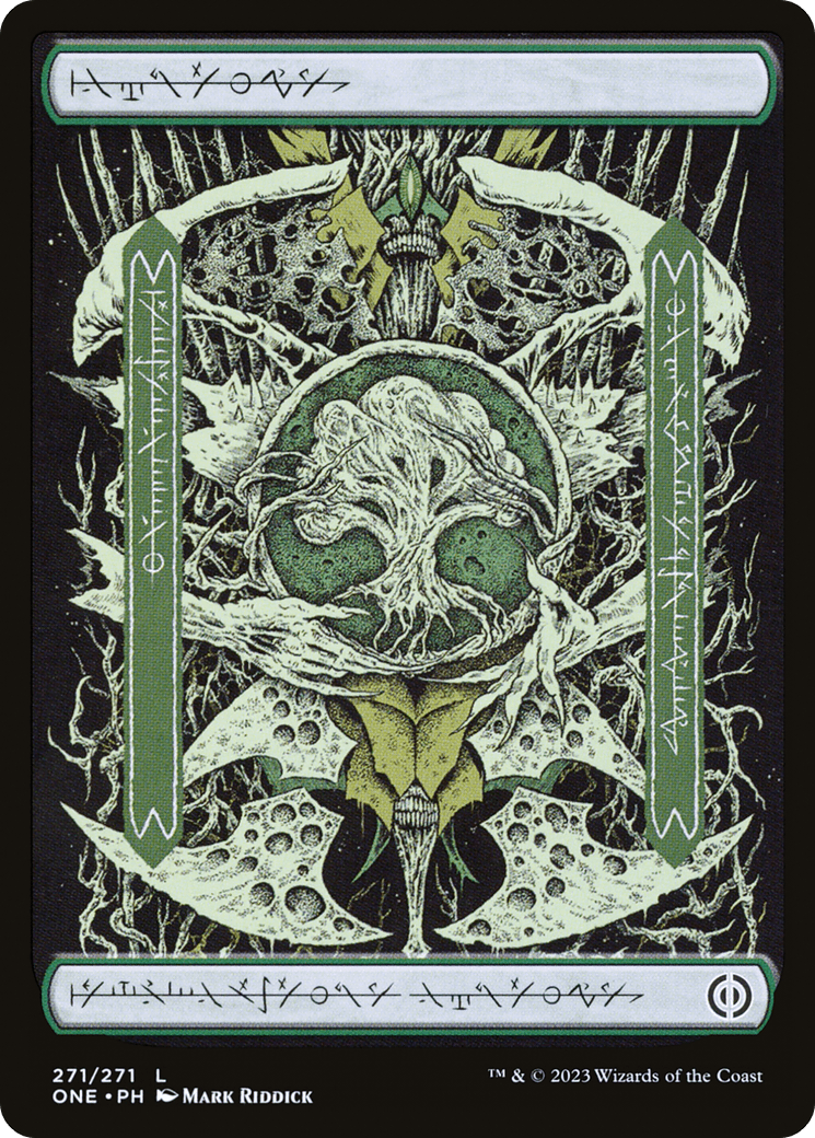 Forest (271) (Phyrexian) [Phyrexia: All Will Be One] Foil