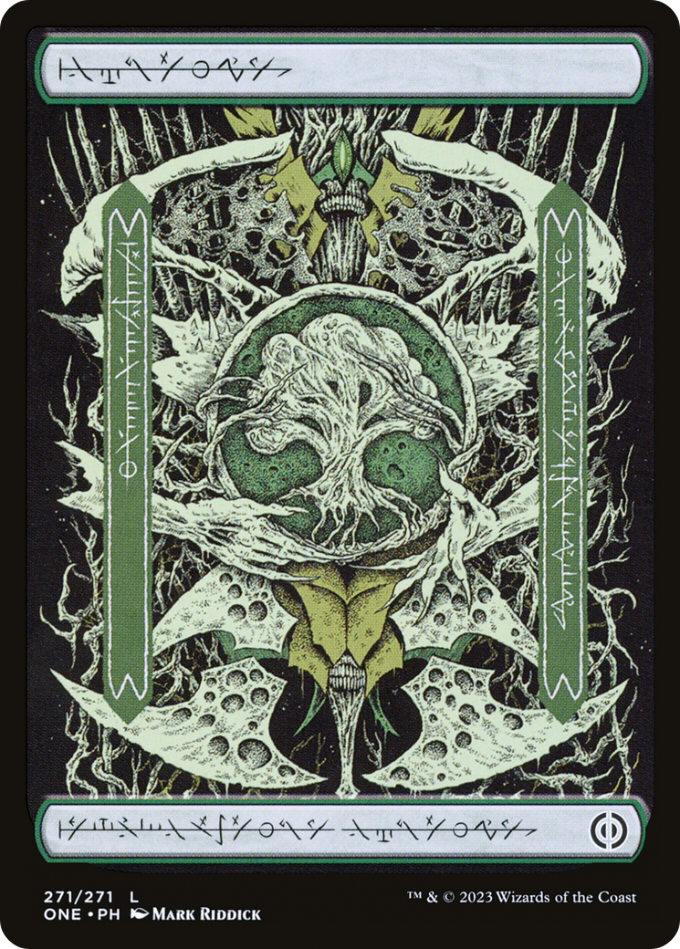 Forest (271) (Phyrexian) [Phyrexia: All Will Be One] Foil