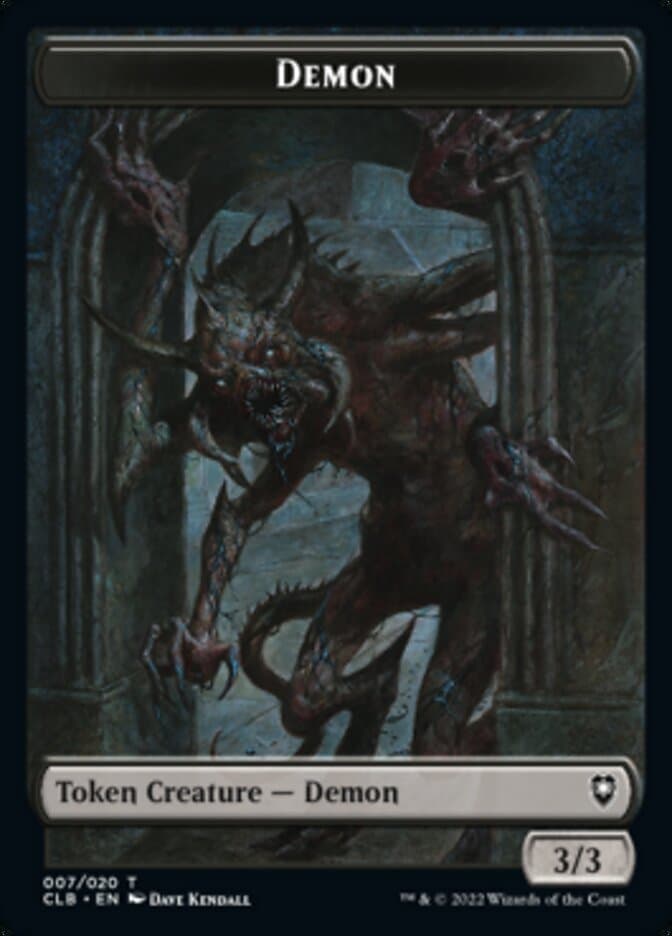 Treasure // Demon Double-Sided Token [Commander Legends: Battle for Baldur's Gate Tokens] Foil