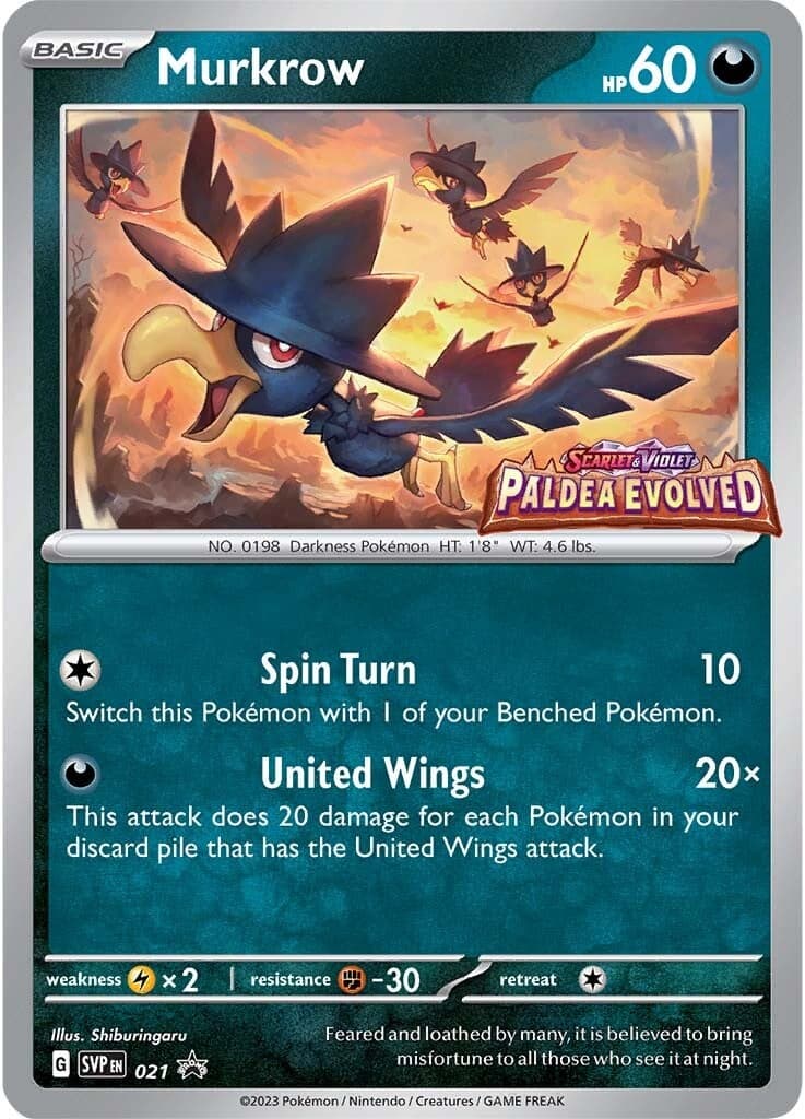 Murkrow (Prerelease) 021- SV Scarlet & Violet Promo Cards Holofoil