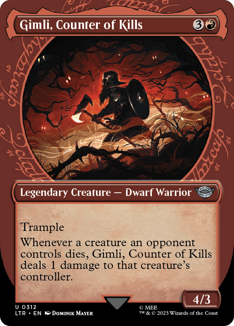 Gimli, Counter of Kills (Showcase Ring Frame) [The Lord of the Rings: Tales of Middle-Earth] Foil