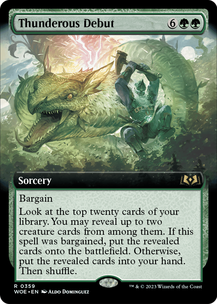 Thunderous Debut (Extended Art) [Wilds of Eldraine] Foil