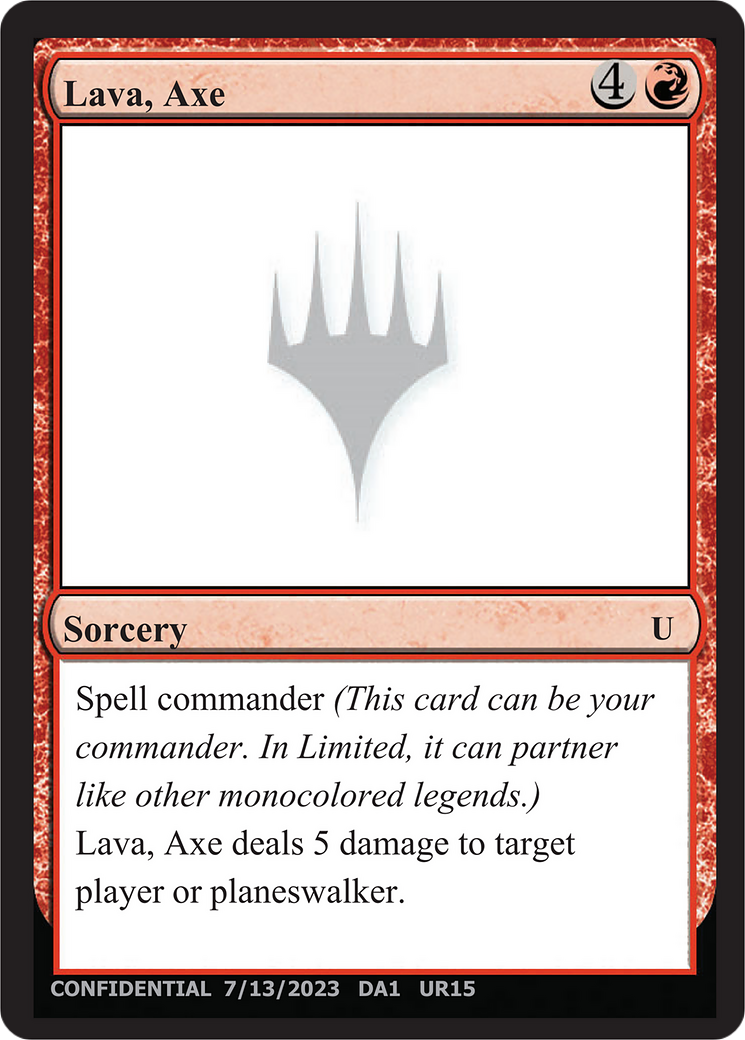 Lava, Axe (DA1-UR15) - Unknown Event