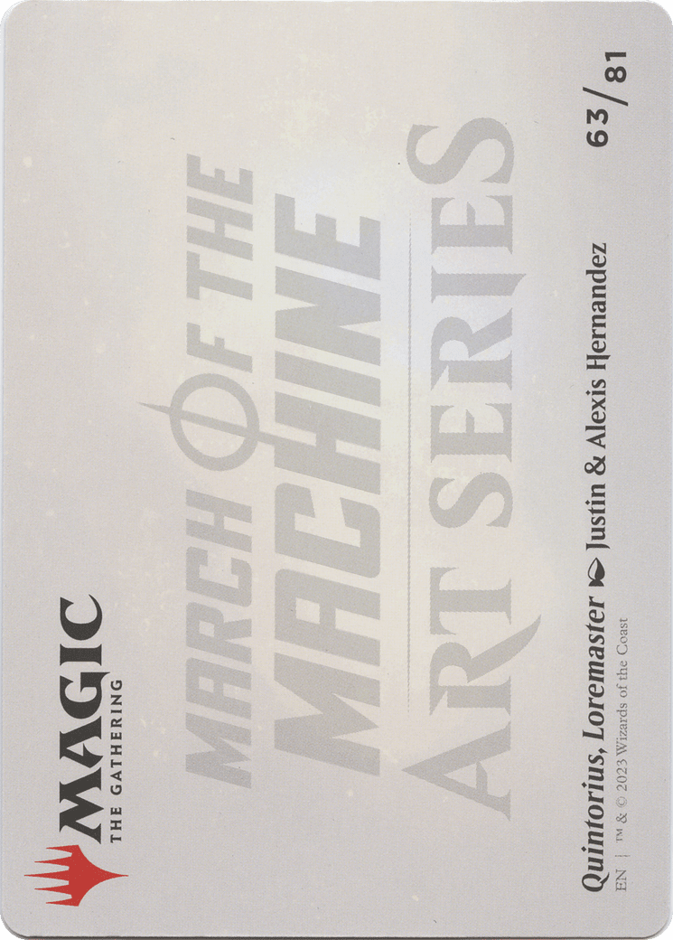 Quintorius, Loremaster // Quintorius, Loremaster (AMOM-063) - March of the Machine Art Series (Borderless)