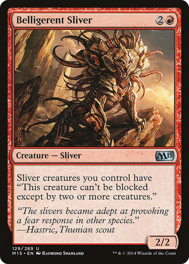 Belligerent Sliver [Magic 2015] Foil