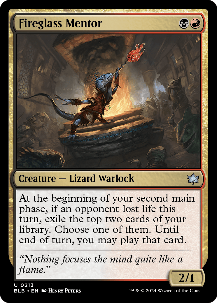 Fireglass Mentor [Bloomburrow] Foil