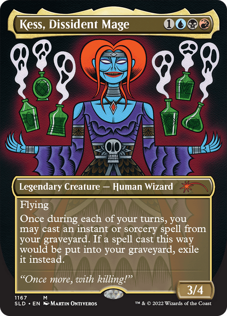 Kess, Dissident Mage (Borderless) [Secret Lair Drop Series] Foil