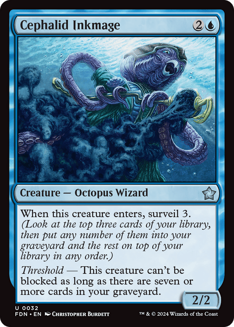 Cephalid Inkmage (FDN-032) - Foundations Foil