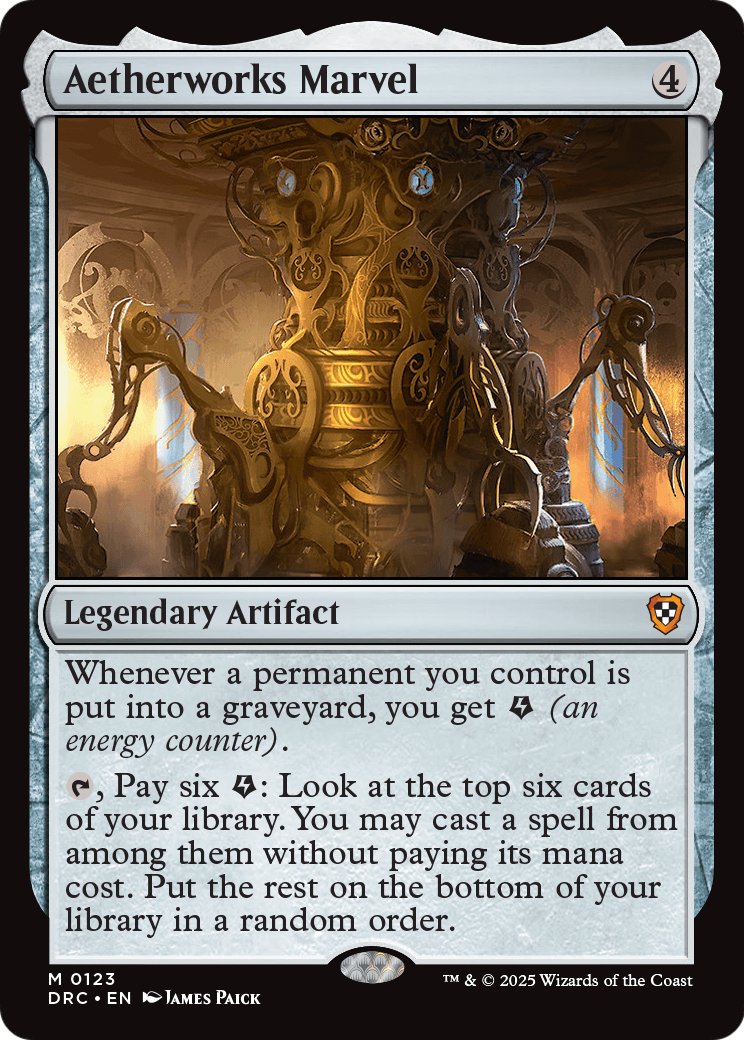 Aetherworks Marvel (-123) [Commander: Aetherdrift]