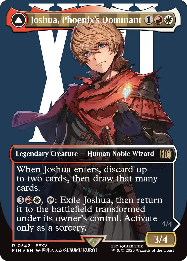 Joshua, Phoenix's Dominant // Phoenix, Warden of Fire |  Foil (542) [FINAL FANTASY]