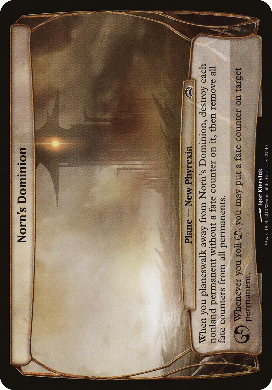 Norn's Dominion (027) [Planechase 2012 Planes]  Foil