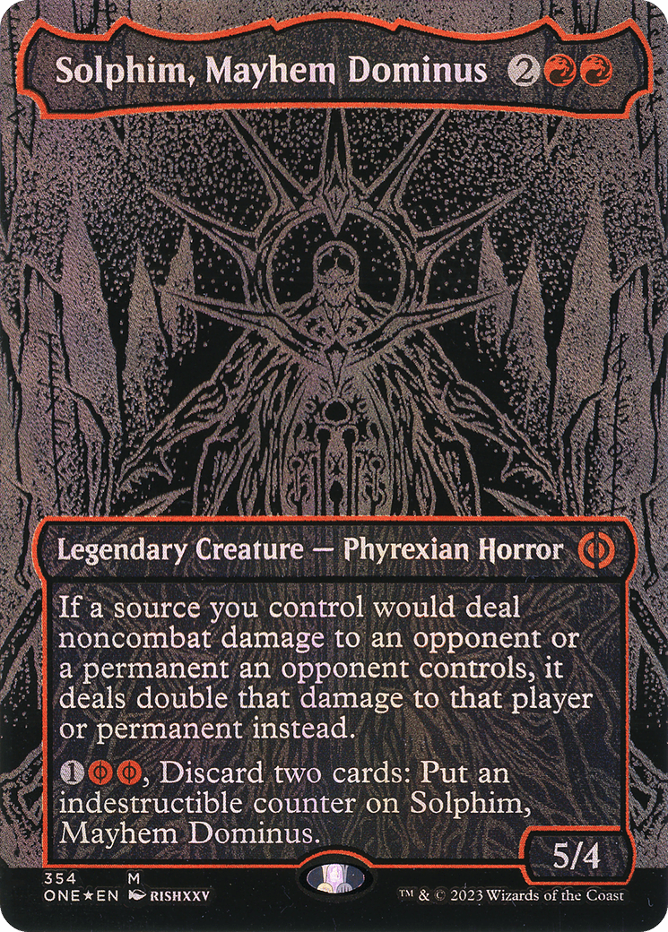 Solphim, Mayhem Dominus (Oil Slick Raised Foil) [Phyrexia: All Will Be One]