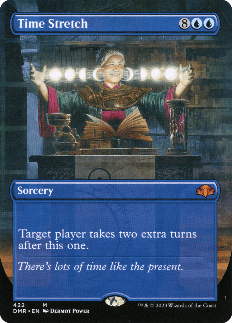 Time Stretch (Borderless Alternate Art) [Dominaria Remastered] Foil