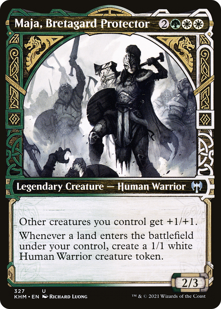 Maja, Bretagard Protector (Showcase) [Kaldheim] Foil