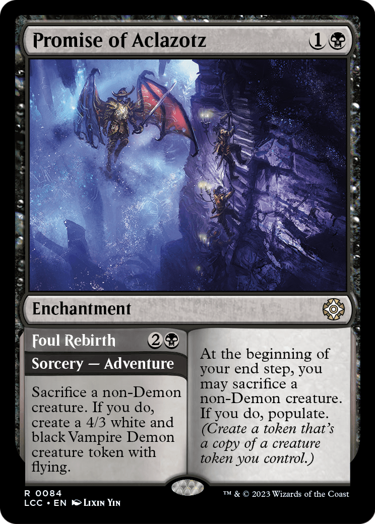 Promise of Aclazotz // Foul Rebirth [The Lost Caverns of Ixalan Commander]