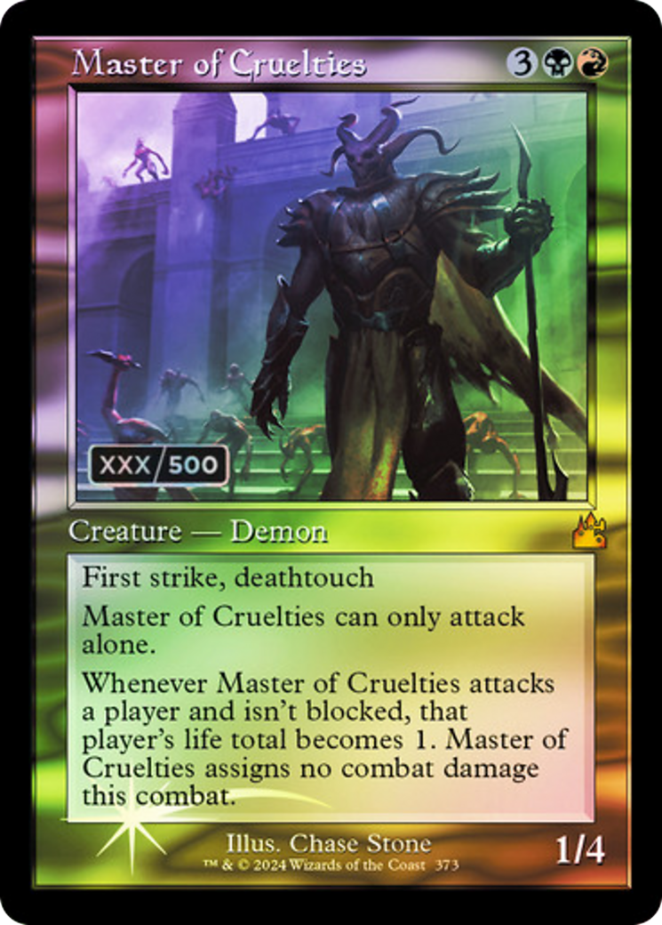 Master of Cruelties (Retro) (Serialized) [Ravnica Remastered]