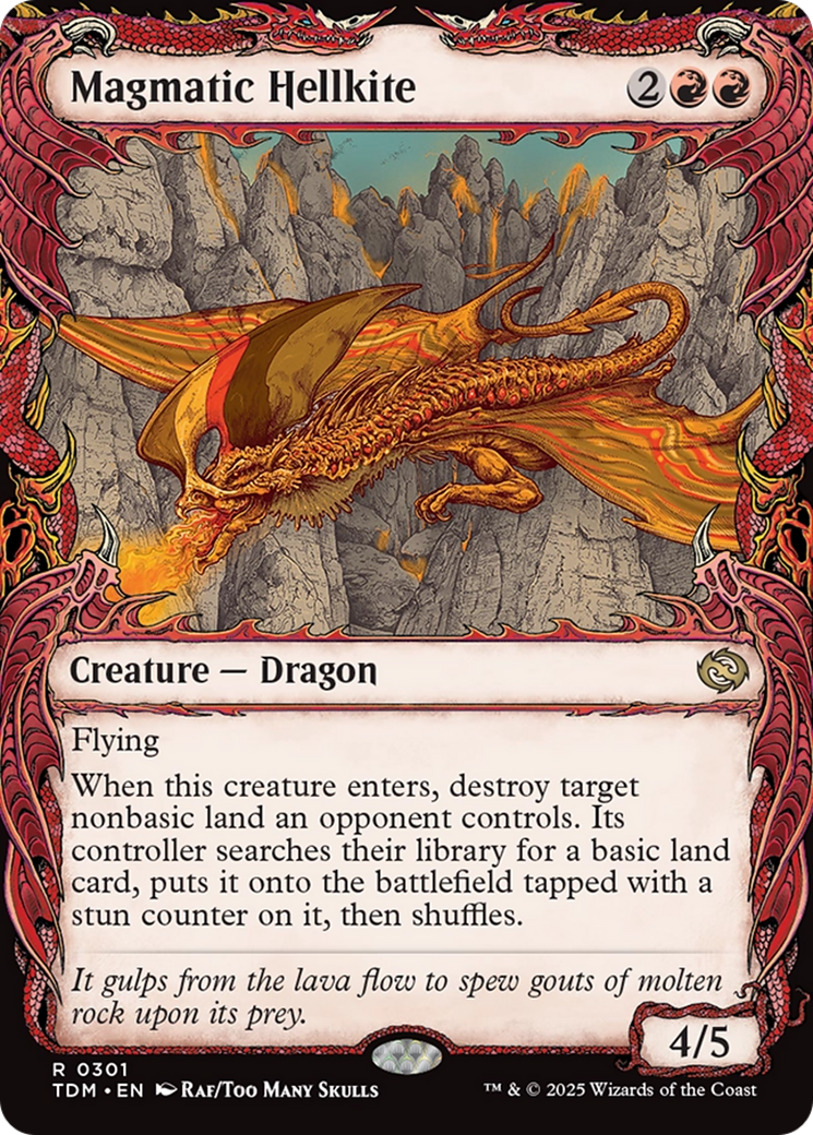 Magmatic Hellkite (Showcase) (301) [Tarkir: Dragonstorm]  Foil