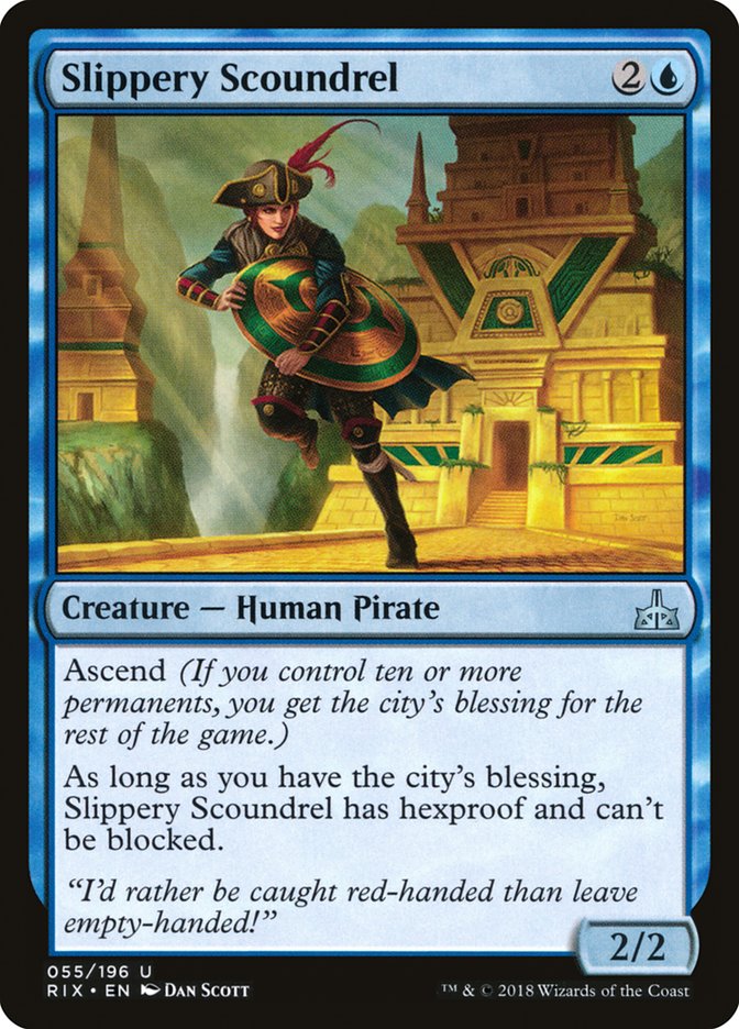 Slippery Scoundrel 55/196 (Rivals of Ixalan)  - Foil