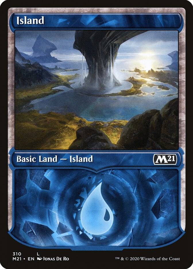 Island 310 (Core Set 2021)  - Showcase Foil