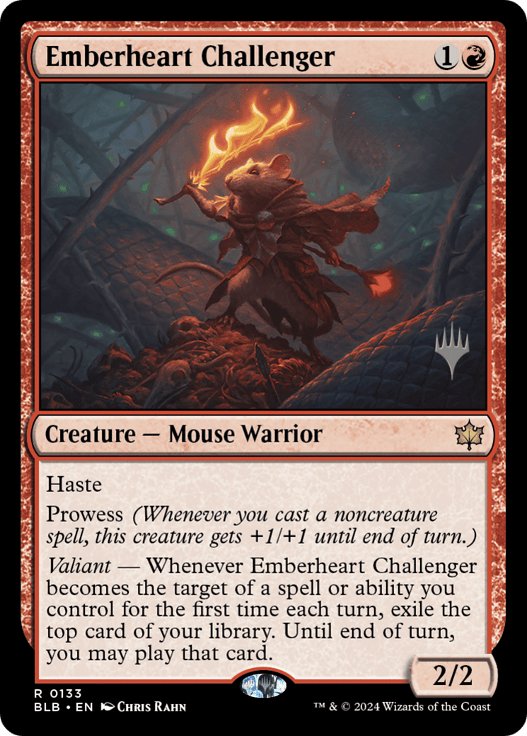 Emberheart Challenger (Promo Pack) [Bloomburrow Promos] Foil