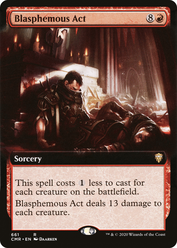 Blasphemous Act (Extended Art) [Commander Legends] Foil