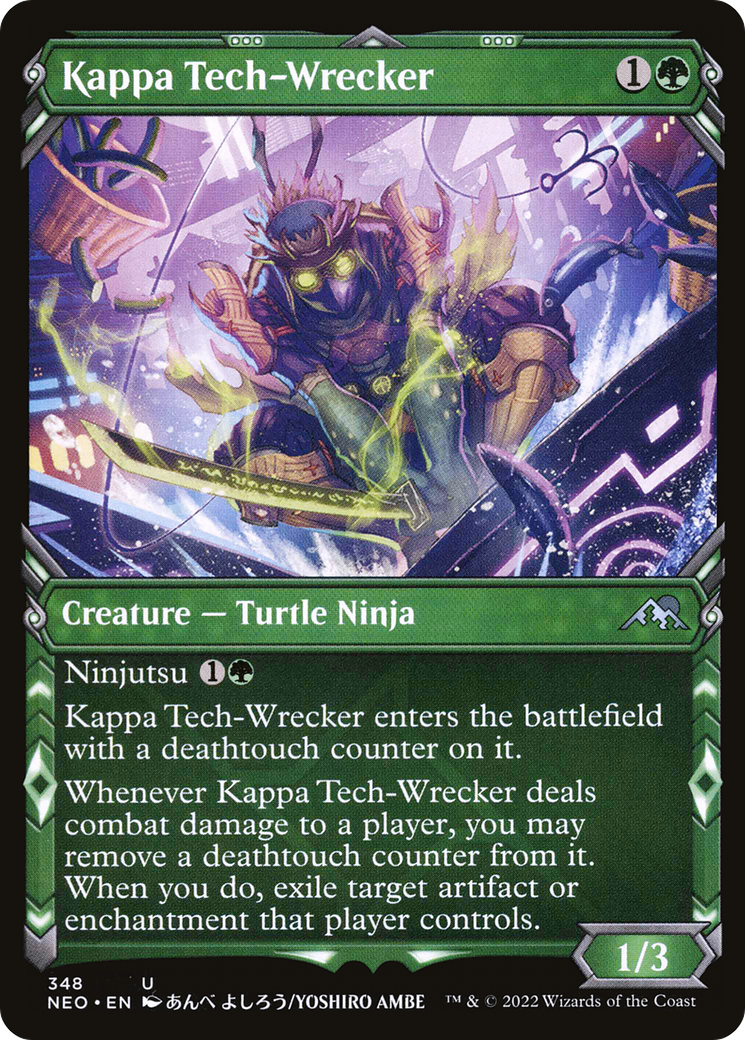 Kappa Tech-Wrecker (Showcase Ninja) [Kamigawa: Neon Dynasty] Foil