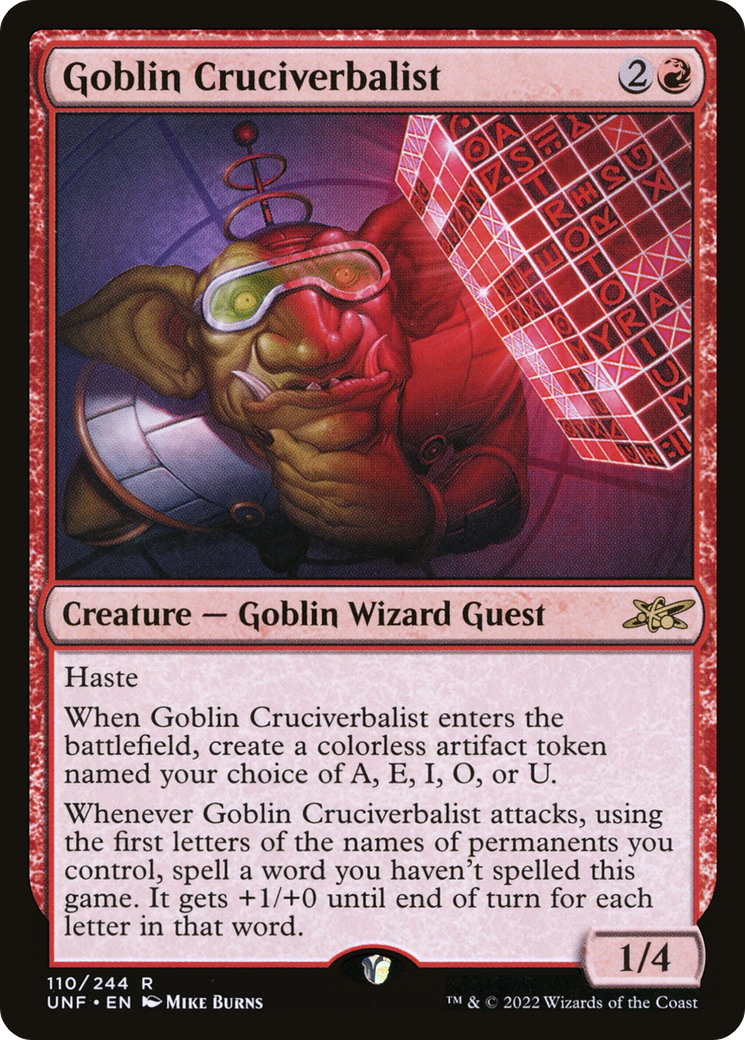 Goblin Cruciverbalist [Unfinity] Foil
