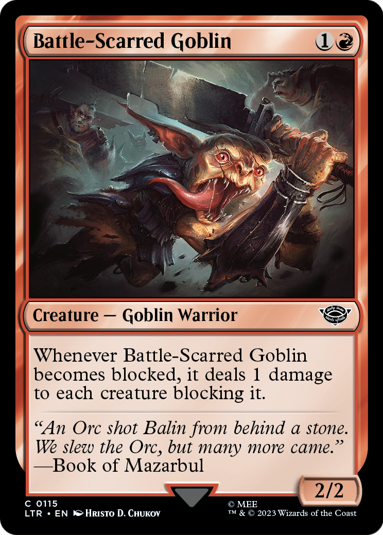 Battle-Scarred Goblin [The Lord of the Rings: Tales of Middle-Earth] Foil