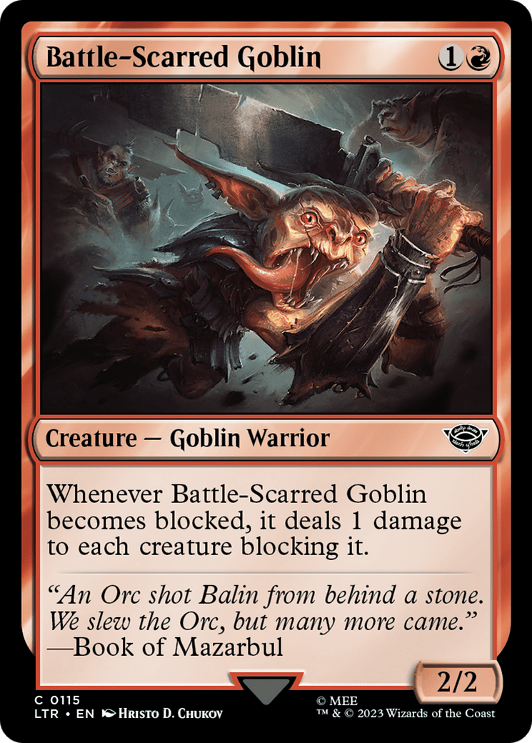 Battle-Scarred Goblin [The Lord of the Rings: Tales of Middle-Earth] Foil