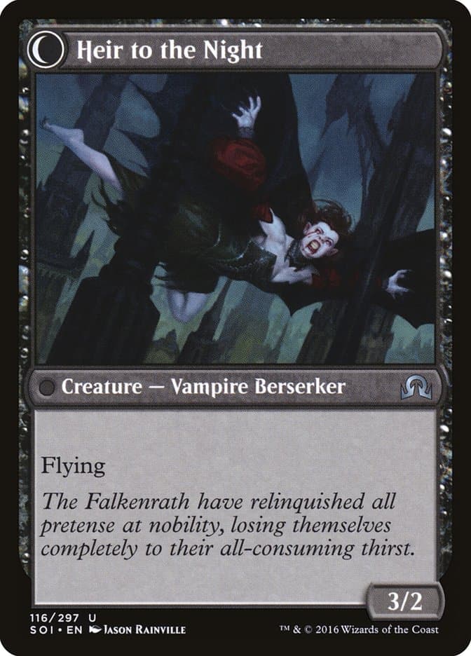 Heir of Falkenrath // Heir to the Night [Shadows over Innistrad] Foil