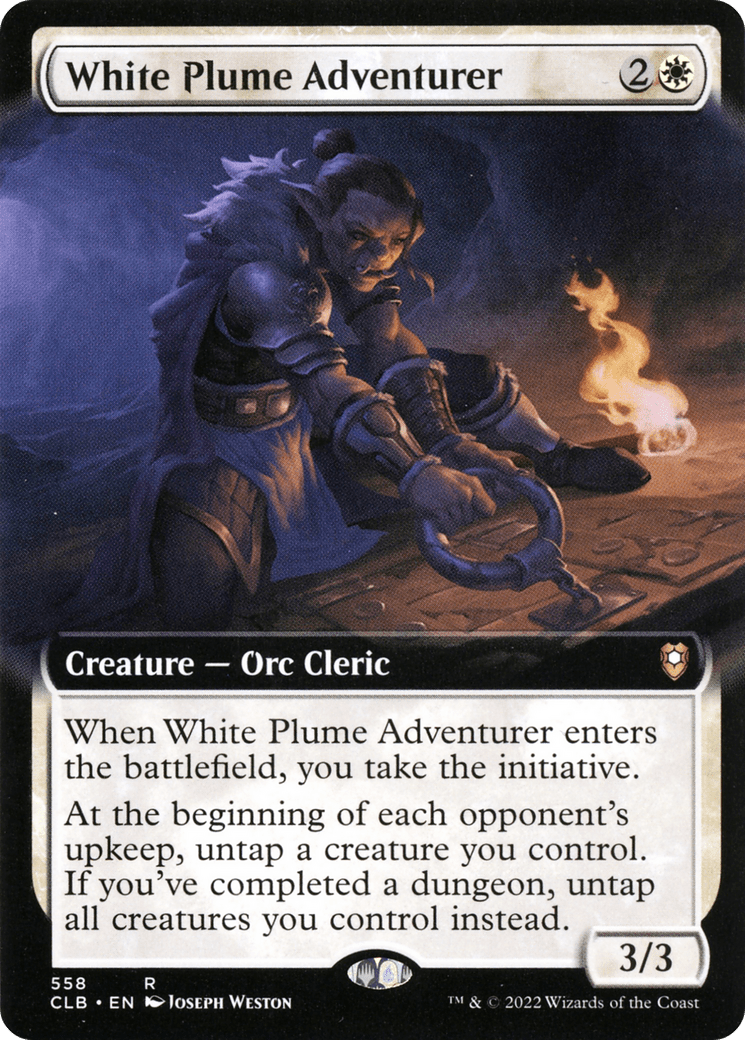 White Plume Adventurer (Extended Art) [Commander Legends: Battle for Baldur's Gate] Foil