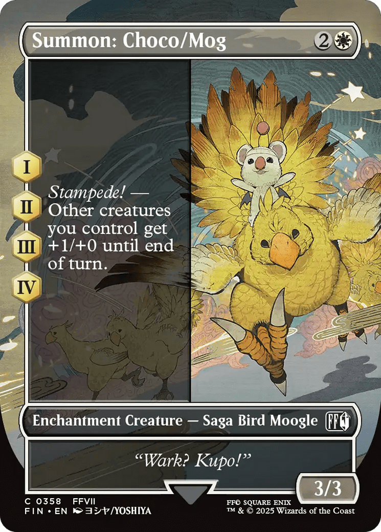 Summon: Choco/Mog (358) [FINAL FANTASY] : (borderless, enchantment) (Borderless)