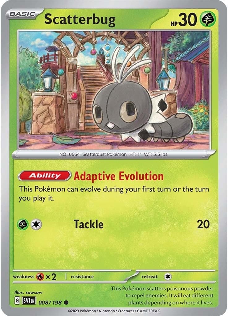 Scatterbug 008- SV01 Scarlet & Violet Base Set Reverse Holofoil